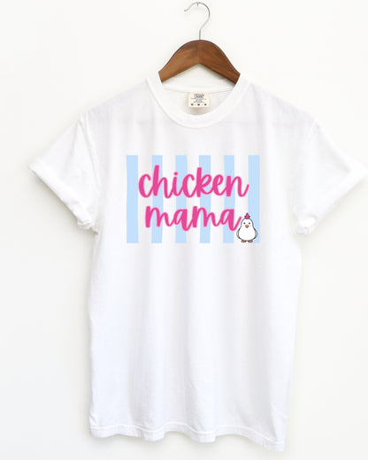 Chicken Mama Striped Tee