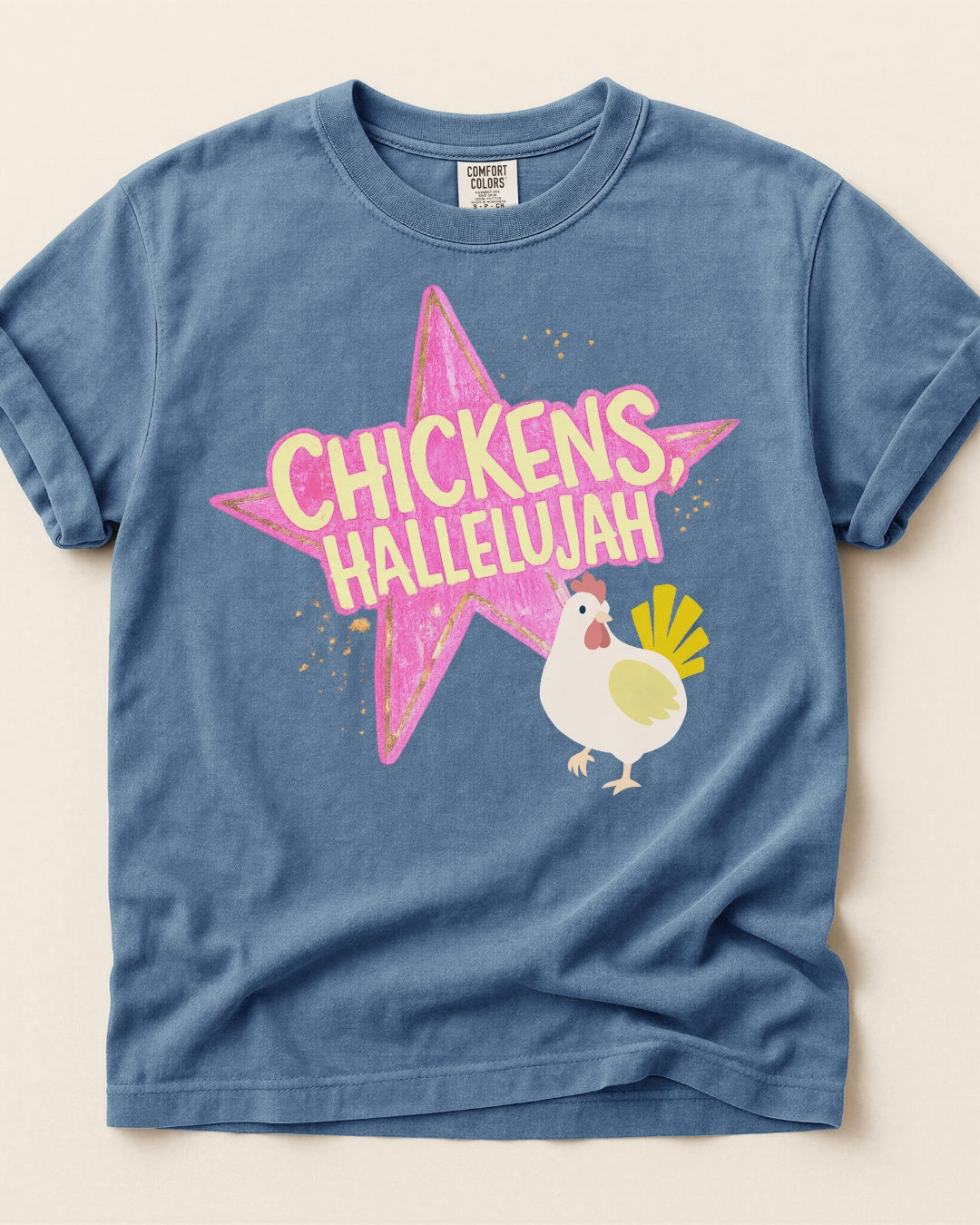 chicken hallelujah comfort colors shirt