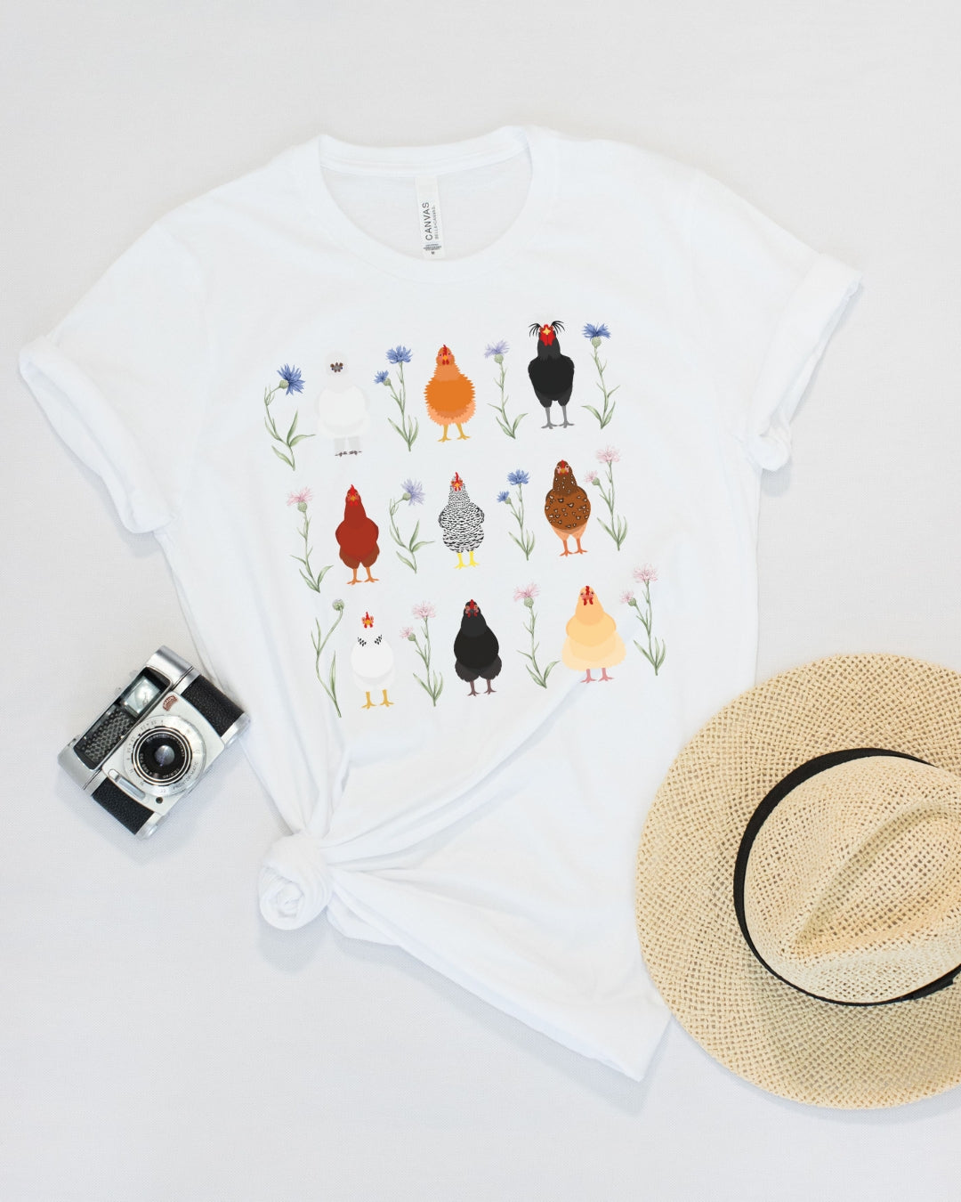 Wildflowers and Chickens Tee