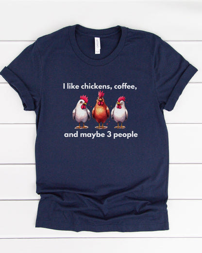 3 People Chickens Tee