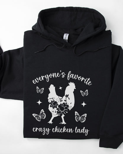 Favorite Crazy Chicken Lady Hoodie