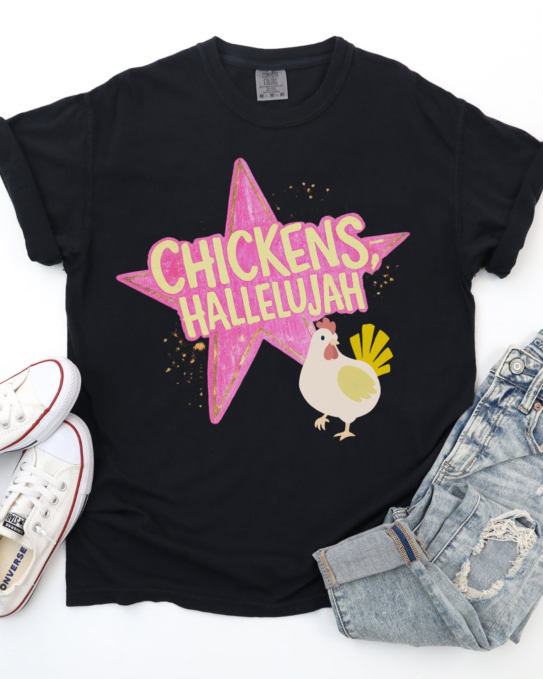 chicken hallelujah comfort colors shirt