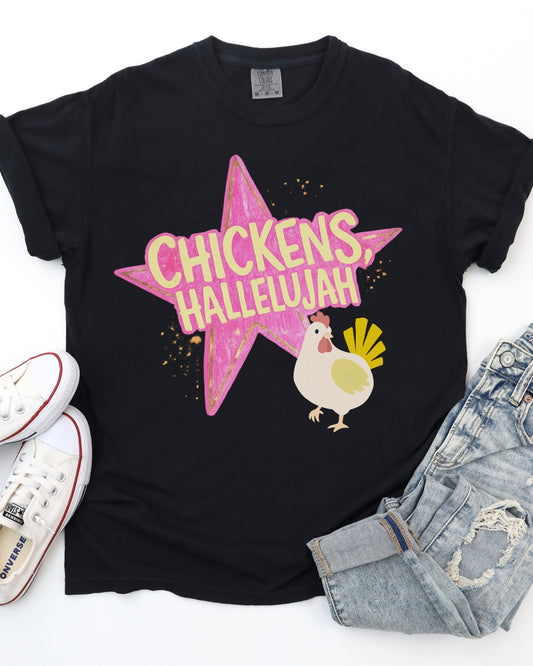 chicken hallelujah comfort colors shirt
