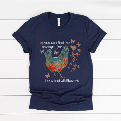 Hens and Wildflowers Chicken Tee