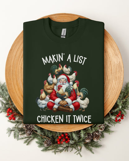 Santa Chickens Christmas Sweatshirt