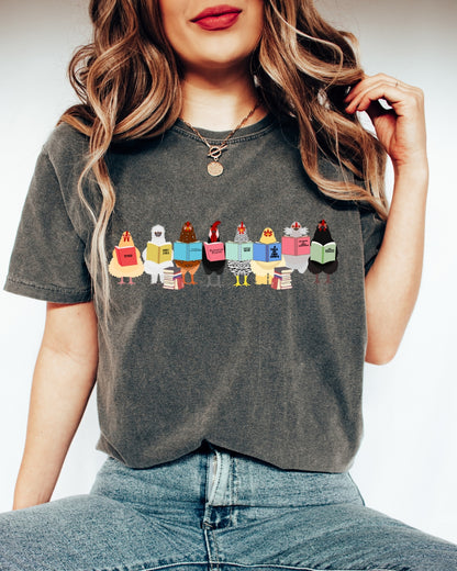 Book Lover Chicken Tee