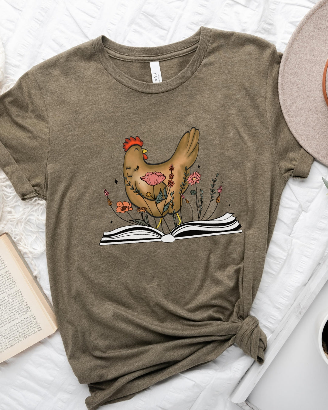 Bookish Chicken Tee