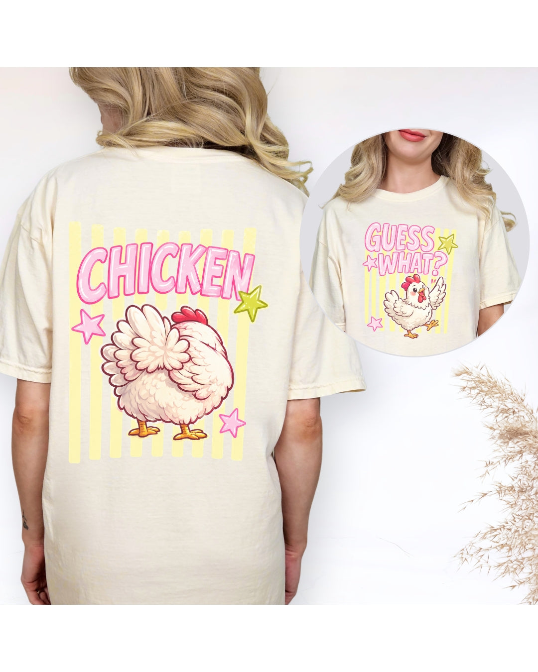 Chicken Butt Double Sided Tee