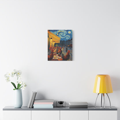 Parisian Cafe Chicken Canvas
