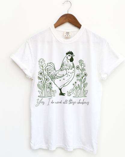 Hand Drawn Chicken Tee