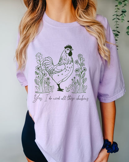 Hand Drawn Chicken Tee
