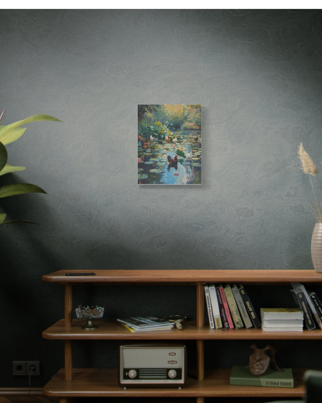 Waterlily Chickens Canvas
