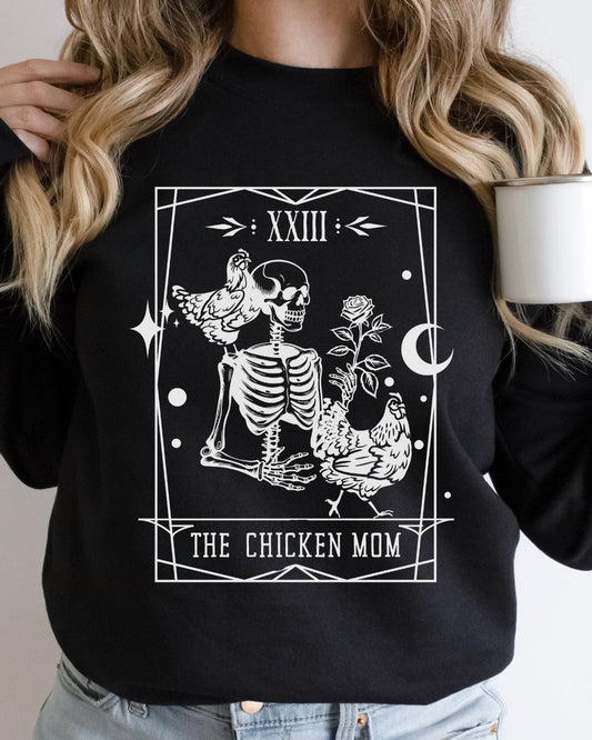 Tarot Card Chicken Mom Sweatshirt