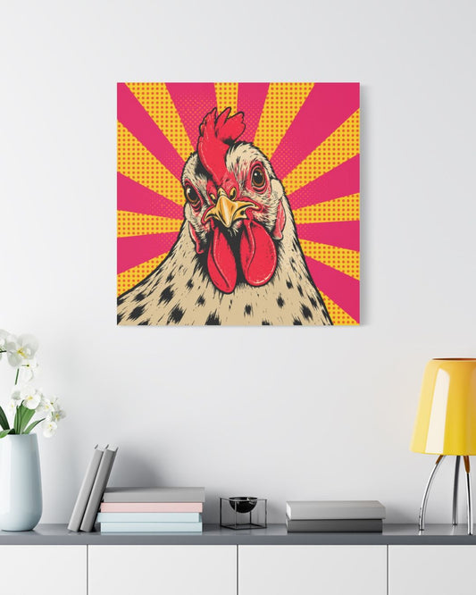 Pop Art Chicken Canvas