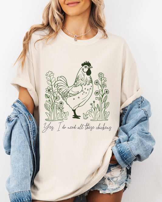 Hand Drawn Chicken Tee